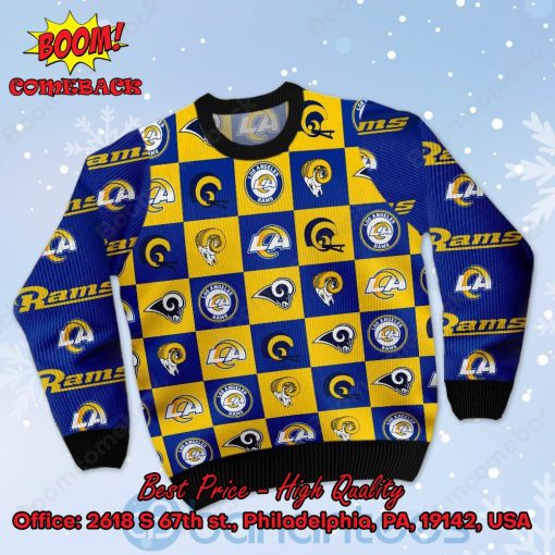 Los Angeles Rams Logos Ugly Christmas Sweater