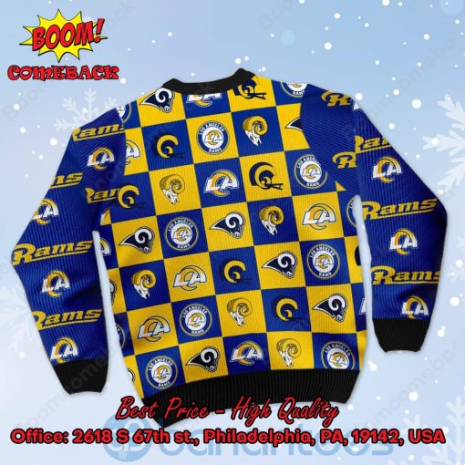 Los Angeles Rams Logos Ugly Christmas Sweater