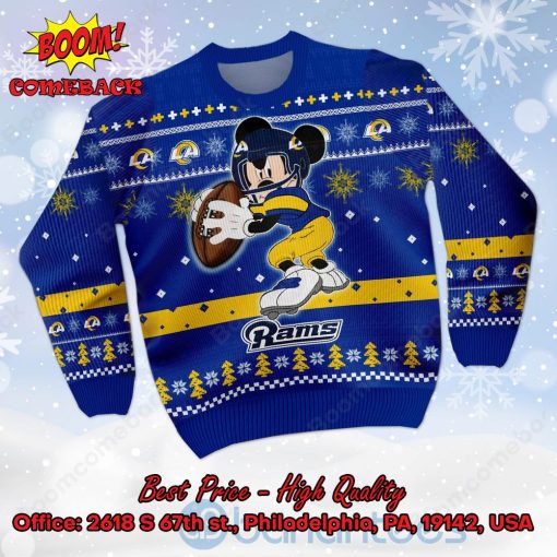 Los Angeles Rams Mickey Mouse Ugly Christmas Sweater