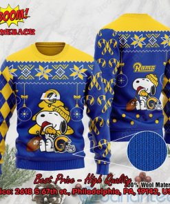Los Angeles Rams Peanuts Snoopy Ugly Christmas Sweater
