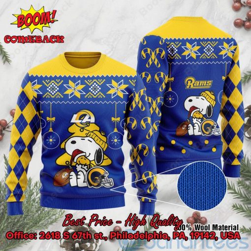 Los Angeles Rams Peanuts Snoopy Ugly Christmas Sweater