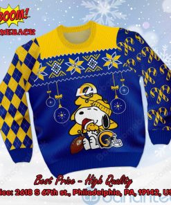 los angeles rams peanuts snoopy ugly christmas sweater 2 8OUda