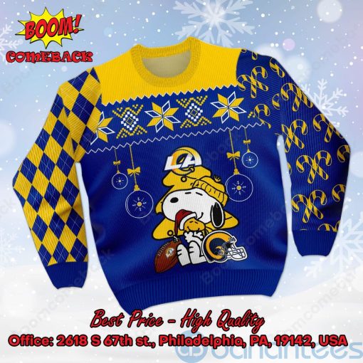 Los Angeles Rams Peanuts Snoopy Ugly Christmas Sweater