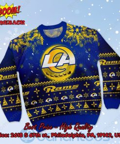 los angeles rams santa claus in the moon ugly christmas sweater 2 SYyKY