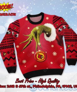 louisville cardinals grinch candy cane ugly christmas sweater 2 LpJyq