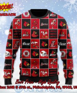 louisville cardinals logos ugly christmas sweater 2 9IVL4
