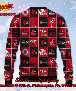 louisville cardinals logos ugly christmas sweater 3 oItyU