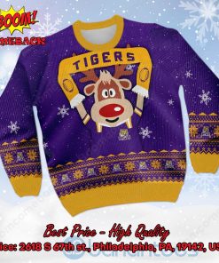 lsu tigers reindeer ugly christmas sweater 2 iyejY