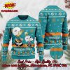 Las Vegas Raiders Santa Claus In The Moon Ugly Christmas Sweater