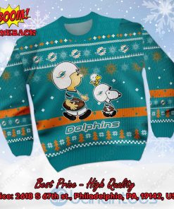 miami dolphins charlie brown peanuts snoopy ugly christmas sweater 2 YUPjs