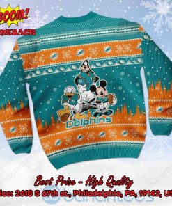 miami dolphins disney characters personalized name ugly christmas sweater 3 Ijydf