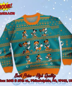 miami dolphins mickey mouse postures style 1 ugly christmas sweater 2 6DbbP