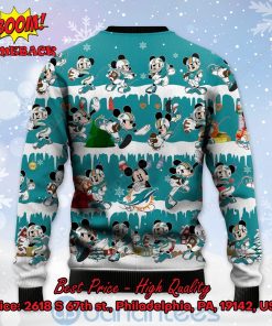 miami dolphins mickey mouse postures style 2 ugly christmas sweater 3 sIZP5