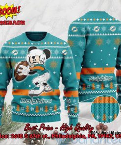 Miami Dolphins Mickey Mouse Ugly Christmas Sweater