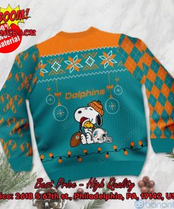 miami dolphins peanuts snoopy ugly christmas sweater 3 gFqmO