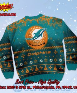 miami dolphins santa claus in the moon ugly christmas sweater 3 VlgxH