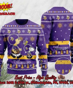 Minnesota Vikings Charlie Brown Peanuts Snoopy Ugly Christmas Sweater