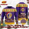 Minnesota Vikings Happy Santa Claus On Chimney Ugly Christmas Sweater