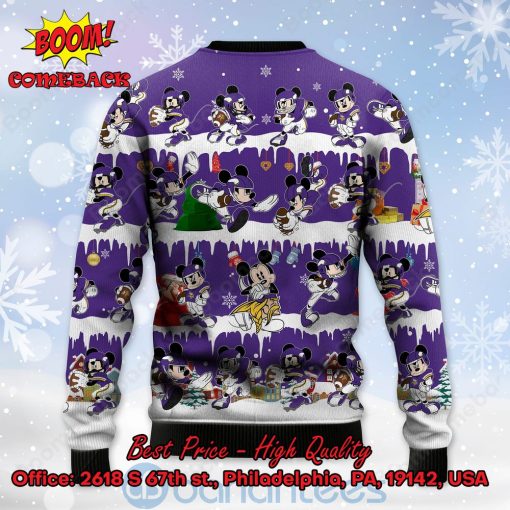 Minnesota Vikings Mickey Mouse Postures Style 2 Ugly Christmas Sweater