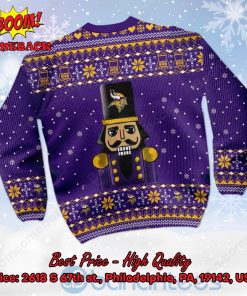 minnesota vikings nutcracker not a player i just crush alot ugly christmas sweater 3 nfTbI