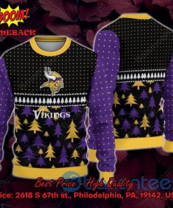 Minnesota Vikings Pine Trees Ugly Christmas Sweater