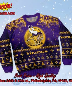 minnesota vikings santa claus in the moon ugly christmas sweater 2 jeWbB