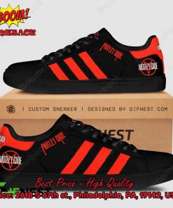Motley Crue Red Stripes Style 5 Adidas Stan Smith Shoes