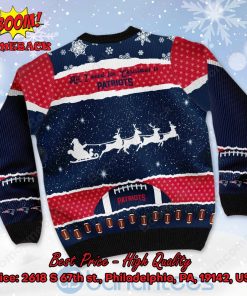 new england patriots all i need for christmas is patriots custom name number ugly christmas sweater 3 8L8ti