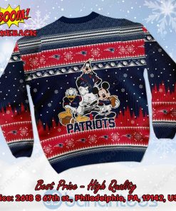 new england patriots disney characters personalized name ugly christmas sweater 3 vpYyZ
