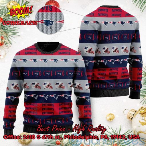 New England Patriots Helmet Symbols Ugly Christmas Sweater
