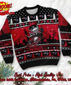 New England Patriots Jack Skellington Halloween Ugly Christmas Sweater