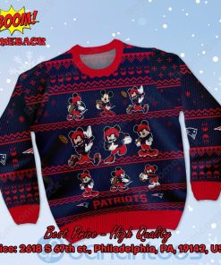 New England Patriots Mickey Mouse Postures Style 1 Ugly Christmas Sweater