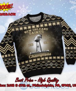 new orleans saints 2009 super bowl champions ugly christmas sweater 2 CmSB0