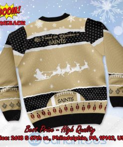 new orleans saints all i need for christmas is saints custom name number ugly christmas sweater 3 OWzW3