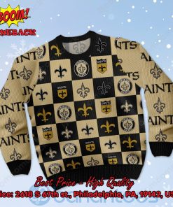 new orleans saints logos ugly christmas sweater 2 g8NWu