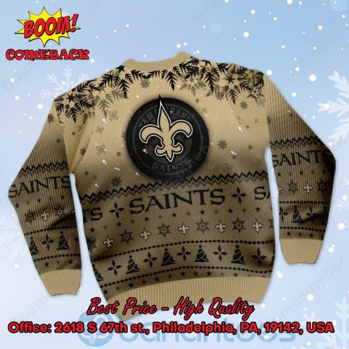 New Orleans Saints Santa Claus In The Moon Ugly Christmas Sweater