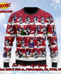 new york giants mickey mouse postures style 2 ugly christmas sweater 2 fTkDe