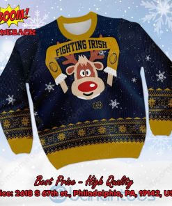 notre dame fighting irish reindeer ugly christmas sweater 2 MCyFa