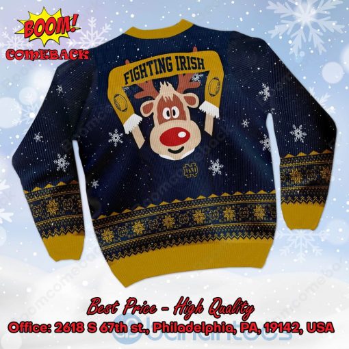 Notre Dame Fighting Irish Reindeer Ugly Christmas Sweater