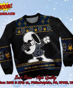 Notre Dame Fighting Irish Snoopy Dabbing Ugly Christmas Sweater