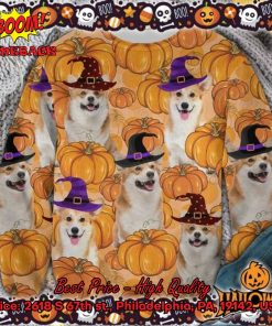 Pembroke Welsh Corgi Pumpkin Halloween Ugly Christmas Sweater