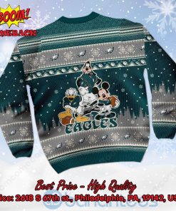 philadelphia eagles disney characters personalized name ugly christmas sweater 3 4jhCY