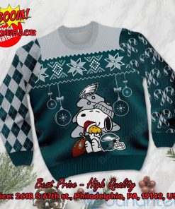 philadelphia eagles peanuts snoopy ugly christmas sweater 2 bOBc6