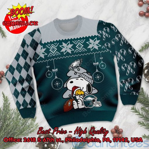 Philadelphia Eagles Peanuts Snoopy Ugly Christmas Sweater