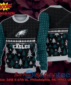 Philadelphia Eagles Pine Trees Ugly Christmas Sweater