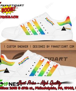 Pink Floyd LGBT Stripes Style 1 Adidas Stan Smith Shoes