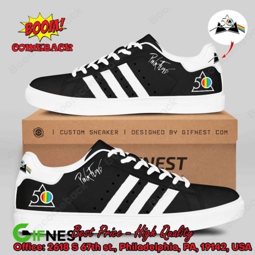 Pink Floyd White Stripes Style 2 Adidas Stan Smith Shoes