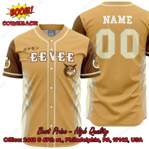 Pokemon Eevee Personalized Baseball Jersey