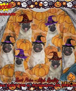 Pug Pumpkin Halloween Ugly Christmas Sweater