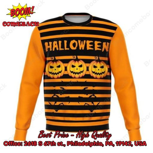 Pumpkin Bat Halloween Christmas Sweater